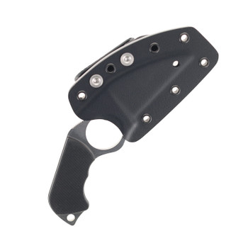 Spyderco Swick 5 Fixed Blade Knife Black G10 Handle LC200N Plain Edge FB14S5