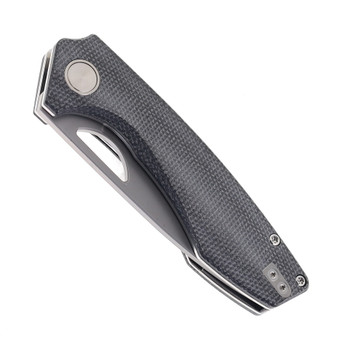 WMK Exclusive Gecko Customz Knifeworks Sikorae Lite Folding Knife Black Micarta Handle Magnacut Blade (No Flipper) WMK Exclusive Gecko Customz Knifeworks Sikorae Lite Folding Knife Black Micarta Handle Magnacut Blade (No Flipper)