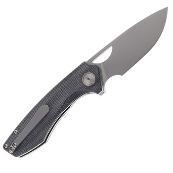 WMK Exclusive Gecko Customz Knifeworks Sikorae Lite Folding Knife Black Micarta Handle Magnacut Blade (No Flipper) WMK Exclusive Gecko Customz Knifeworks Sikorae Lite Folding Knife Black Micarta Handle Magnacut Blade (No Flipper)