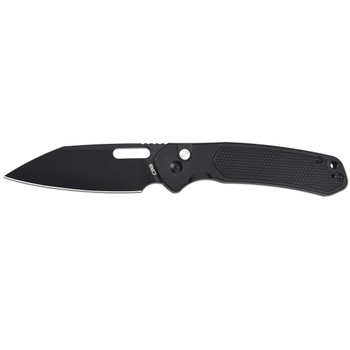 CJRB Large Pyrite-Alt Folding Knife AR-SFII Black Steel Handle Wharncliffe Plain Black Blade J1925AL-BBK