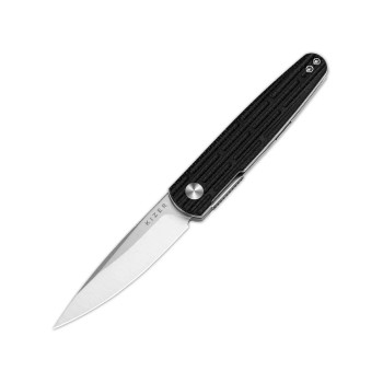 Kizer Bamboo Folding Knife Black Micarta Handle Nitro-V Plain Edge V3722A1