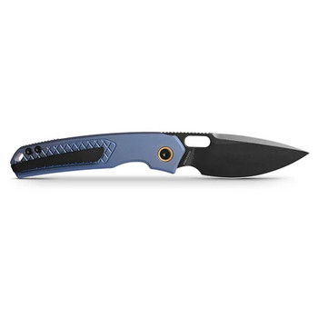 Vosteed Psyop Folding Knife Blue Titanium Handle Elmax Drop Point Plain Edge Black Stonewash Finish A2205 Vosteed Psyop Folding Knife Blue Titanium Handle Elmax Drop Point Plain Edge Black Stonewash Finish A2205
