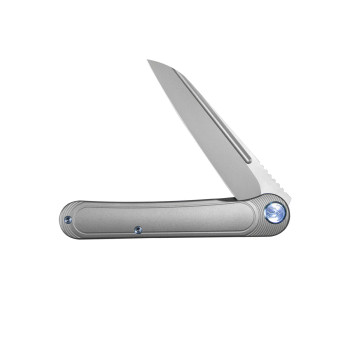 KB Knives Dandy Flipper Folding Knife Gray Titanium Handle S90V Sheepsfoot Plain Edge KB247J KB Knives Dandy Flipper Folding Knife Gray Titanium Handle S90V Sheepsfoot Plain Edge KB247J