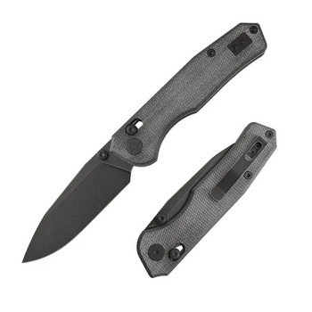 CMB Explorer Folding Knife Black Micarta Handle 14C28N Plain Black Blade CMB-18B
