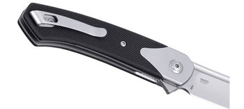 CRKT Viento Folding Knife Black G10 Handle D2 Plain Edge Bead Blast Finish 7135