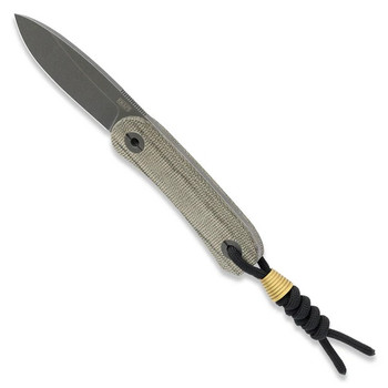 Knafs Lander 4 Moondust Fixed Blade Knife Canvas Micarta Handle 14C28N Drop Point Plain Edge
