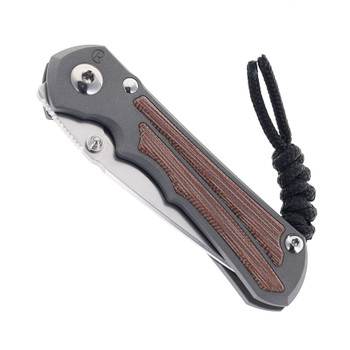 Chris Reeve Small Inkosi Folding Knife Sandblasted Titanium w/ Natural Micarta Inlay Magnacut Tanto Blade SIN-1046