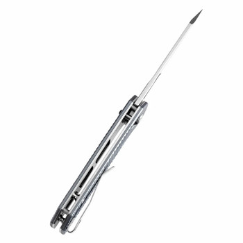 Tenable Shard Folding Knife Black Aluminum Handle 14C28N Plain Stonewash Blade T1006V4