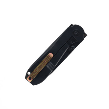 Tuya Strength Folding Knife Integral Black Titanium Handle M390 Plain Black Blade T1747-H