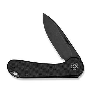 Civivi Elementum Slipjoint Folding Knife Black G10 Handle 14C28N Plain Edge Black Stonewash Finish C18062AJ-1