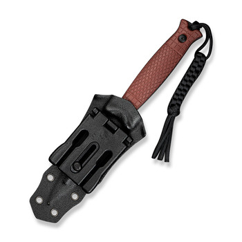 Civivi Perfrico Fixed Blade Knife Milled Burgundy G10 Handle 14C28N Plain Black/Gray Blade C23026-3