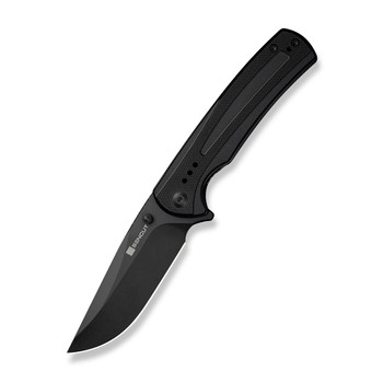Sencut Regnator Folding Knife Black G10 Handle 9Cr18MoV Plain Black Blade S24057-1