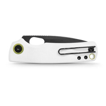 Vosteed Porcupine Folding Knife White G10 Handle 14C28N Drop Point Plain Black Blade A2606 Vosteed Porcupine Folding Knife White G10 Handle 14C28N Drop Point Plain Black Blade A2606