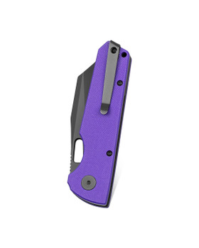 Bestechman Guardian Folding Knife Purple G10 Handle D2 Plain Black Blade BMK11H