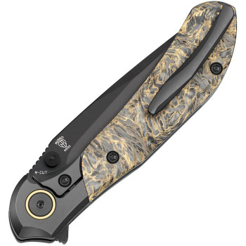 Bestech Constellation Folding Knife Titanium/Dark Matter Gold Fat Carbon Fiber Handle M-Cut Tanto Plain Edge Black PVD Finish BT2501C Bestech Constellation Folding Knife Titanium/Dark Matter Gold Fat Carbon Fiber Handle M-Cut Tanto Plain Edge Black PVD Finish BT2501C