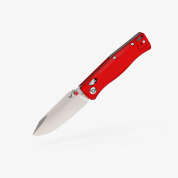 Flytanium Beef Folding Knife Fire Red G10 Handle D2 Plain Stonewash Blade 1386FRS