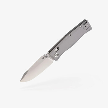 Flytanium Beef Folding Knife Gray Stealth G10 Handle D2 Plain Stonewash Blade 1386GSS
