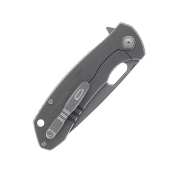 Maxace Balance Folding Knife Dark Gray Titanium Handle M390 Plain Edge