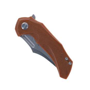 TwoSun Folding Knife Bowie Blade Brown Micarta Handle D2 Plain Edge TS227-UP TwoSun Folding Knife Bowie Blade Brown Micarta Handle D2 Plain Edge TS227-UP