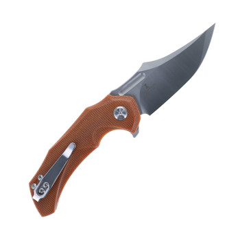 TwoSun Folding Knife Bowie Blade Brown Micarta Handle D2 Plain Edge TS227-UP TwoSun Folding Knife Bowie Blade Brown Micarta Handle D2 Plain Edge TS227-UP