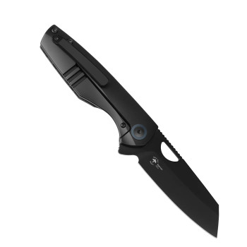 Kizer Sparrow Folding Knife Fat Carbon Medusa Titanium Handle 20CV Plain Edge Ki3628A3