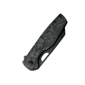 Kizer Sparrow Folding Knife Fat Carbon Medusa Titanium Handle 20CV Plain Edge Ki3628A3