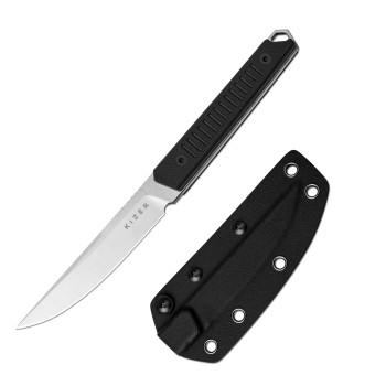 Kizer Kwaiken Fixed Blade Knife Black G10 Handle Nitro-V Plain Edge 1066A4