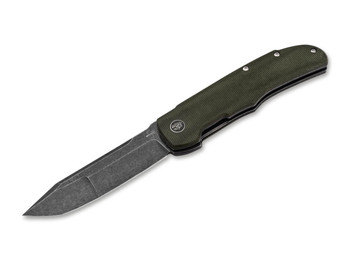 Boker Tac Master Folding Knife Black Micarta Handle Nitro-V Plain Edge Black Stonewash Finish BO01BO889