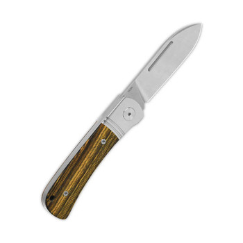 QSP Hedgehog Folding Knife Bocote Wood Handle 14C28N Spear Point