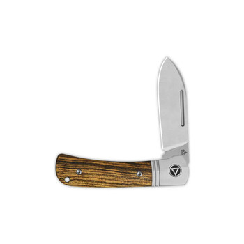 QSP Hedgehog Folding Knife Bocote Wood Handle 14C28N Spear Point Plain Edge Satin Finish QS142SP-B