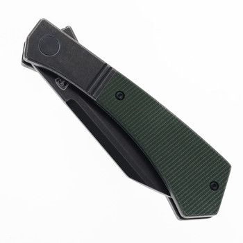 Finch Stray Dog Sequoia Folding Knife Green Micarta Handle N690 Plain Edge