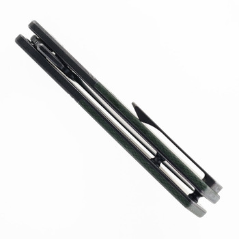 Finch Stray Dog Sequoia Folding Knife Green Micarta Handle N690 Plain Edge