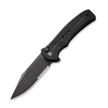 Civivi Cogent Folding Knife Black G10 Handle 14C28N Part Serrated Edge C20038E-1 Civivi Cogent Folding Knife Black G10 Handle 14C28N Part Serrated Edge C20038E-1
