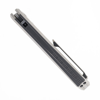 Poikilo Blade Salvator S1 Folding Knife Gray Titanium Handle M398 Tanto Plain Edge Poikilo Blade Salvator S1 Folding Knife Gray Titanium Handle M398 Tanto Plain Edge