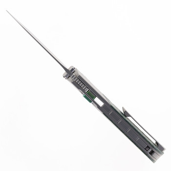 Remette Folding Knife Yellow/Black/White Titanium/Carbon Fiber Handle M390 Plain Edge RTPT-C