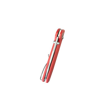 Kubey Bluff Folding Knife Red G10 Handle 14C28N Drop Point Plain Edge Sandblast Finish KU248H