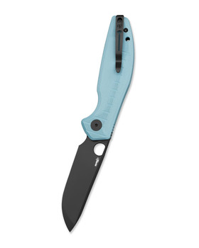 Bestechman Angry Owl Folding Knife Grey G10 Handle D2 Plain Black PVD Finish BMK12C-2