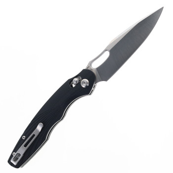 Critical Strike Folding Knife Black G10 Handle VG-10 Plain Edge Satin Finish X501-BK