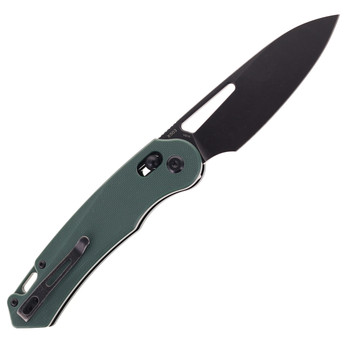 Critical Strike Folding Knife Army Green G10 Handle VG-10 Plain Black Blade X503-GN