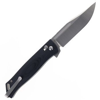Critical Strike Folding Knife Black G10 Handle Handle D2 Plain ZD2008- G10-BK