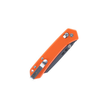 (Uneven Grind) Open Box/Return MKM Yipper Folding Knife Orange G10 Handle Magnacut Plain Edge (Uneven Grind) Open Box/Return MKM Yipper Folding Knife Orange G10 Handle Magnacut Plain Edge