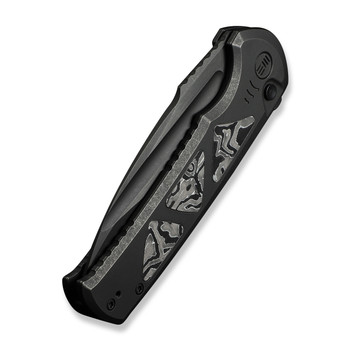 WE Sylox Folding Knife Black Titanium Aluminum Foil Carbon Fiber Handle M390 Plain Edge