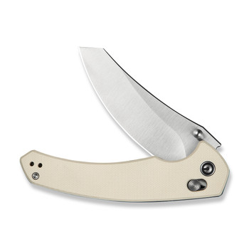 Civivi Sixgill Folding Knife Off White G10 Handle Nitro-V Plain Edge Satin Finish C24050-2