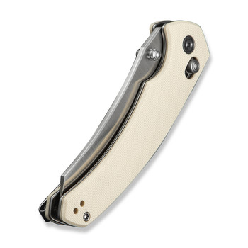 Civivi Sixgill Folding Knife Off White G10 Handle Nitro-V Plain Edge Satin Finish C24050-2