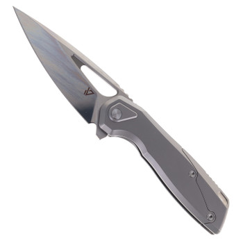 Vanguard StarRunner Pocket Knife Gray Titanium Handle Semi Polished M390 Blade