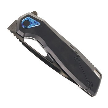 Vanguard StarRunner Pocket Knife DLC Black Titanium Handle Super-Polished DLC M390 Blade