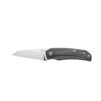 MKM ICE Folding Knife Carbon Fiber Handle Magnacut Lambsfoot Plain Edge Satin Finish  IC-CF