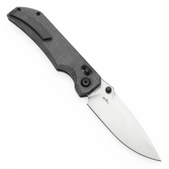 Tenable Eaglestrike Folding Knife Black Micarta Handle Nitro-V Plain Edge Satin Finish T1095V1