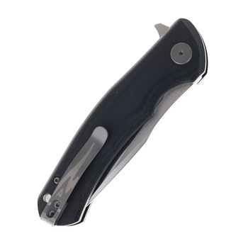 Petrified Fish Folding Knife Black G10 Handle K110 Plain Edge Satin Finish PF949DS