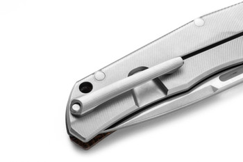 Lion Steel Q4ttro Folding Knife Green Burlap Handle Magnacut Plain Edge Satin Finish Q4 BGR